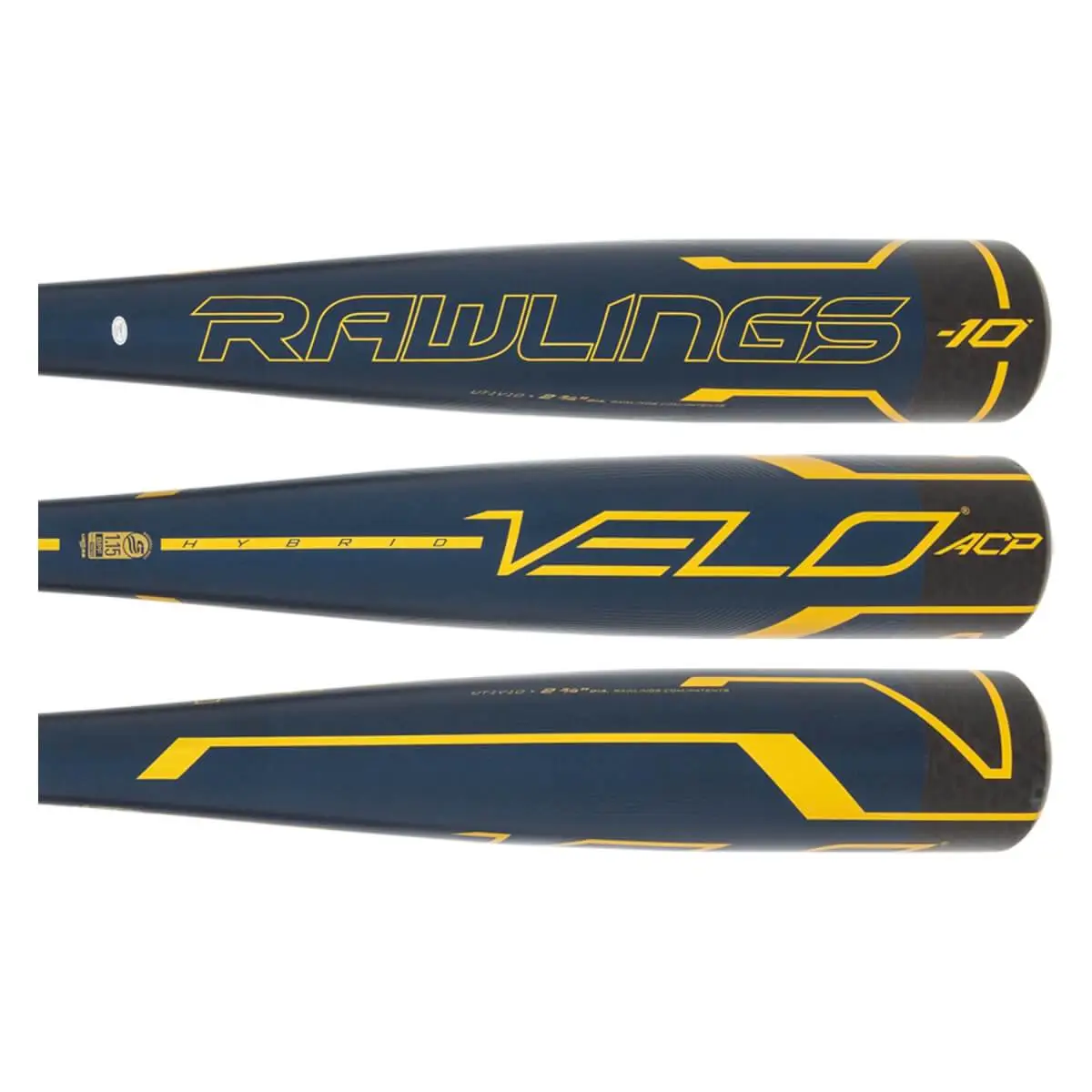 Rawlings 2022 Velo ACP (-10) USSSA Bat - Black Gold - Image 2