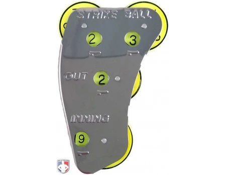 Champro Umpire Gear Champro 4-Dial Optic Yellow Steel Umpire Indicator - 3/2/2 Count