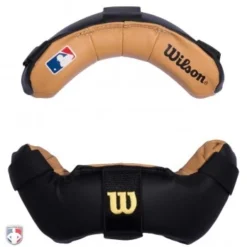 Wilson Umpire Gear Wilson MLB Two Tone Umpire Mask Replacement Pads - Black And Tan