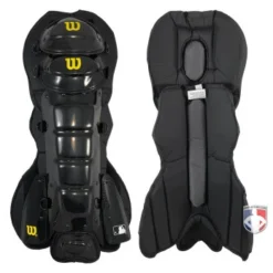 Wilson Umpire Gear Wilson MLB West Vest Pro Gold 2 Umpire Shin Guards With Memory Foam