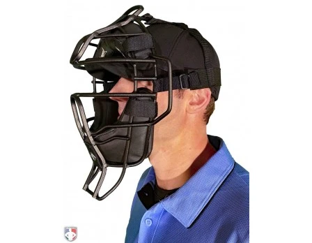 Diamond Umpire Gear Diamond Matte Black Big League Aluminum Umpire Mask With Leather - Image 5