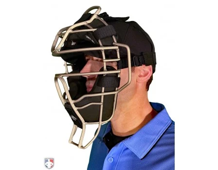 Diamond Umpire Gear Diamond Silver Big League Aluminum Umpire Mask With Leather - Image 3