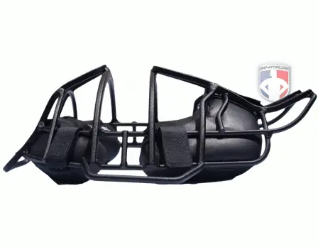 Diamond Umpire Gear Diamond Matte Black Big League Aluminum Umpire Mask With Leather - Image 3