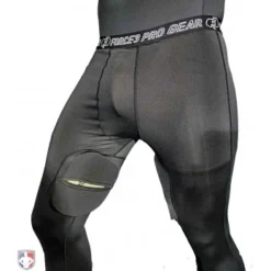 Force3 Umpire Gear Force3 Black Compression Umpire Tights With Dupont Kevlar Thigh Protection