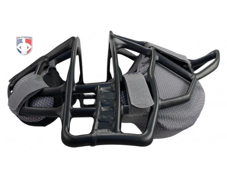 ALL-STAR Umpire Gear All-Star Black Magnesium Umpire Mask With Grey LUC - Image 4