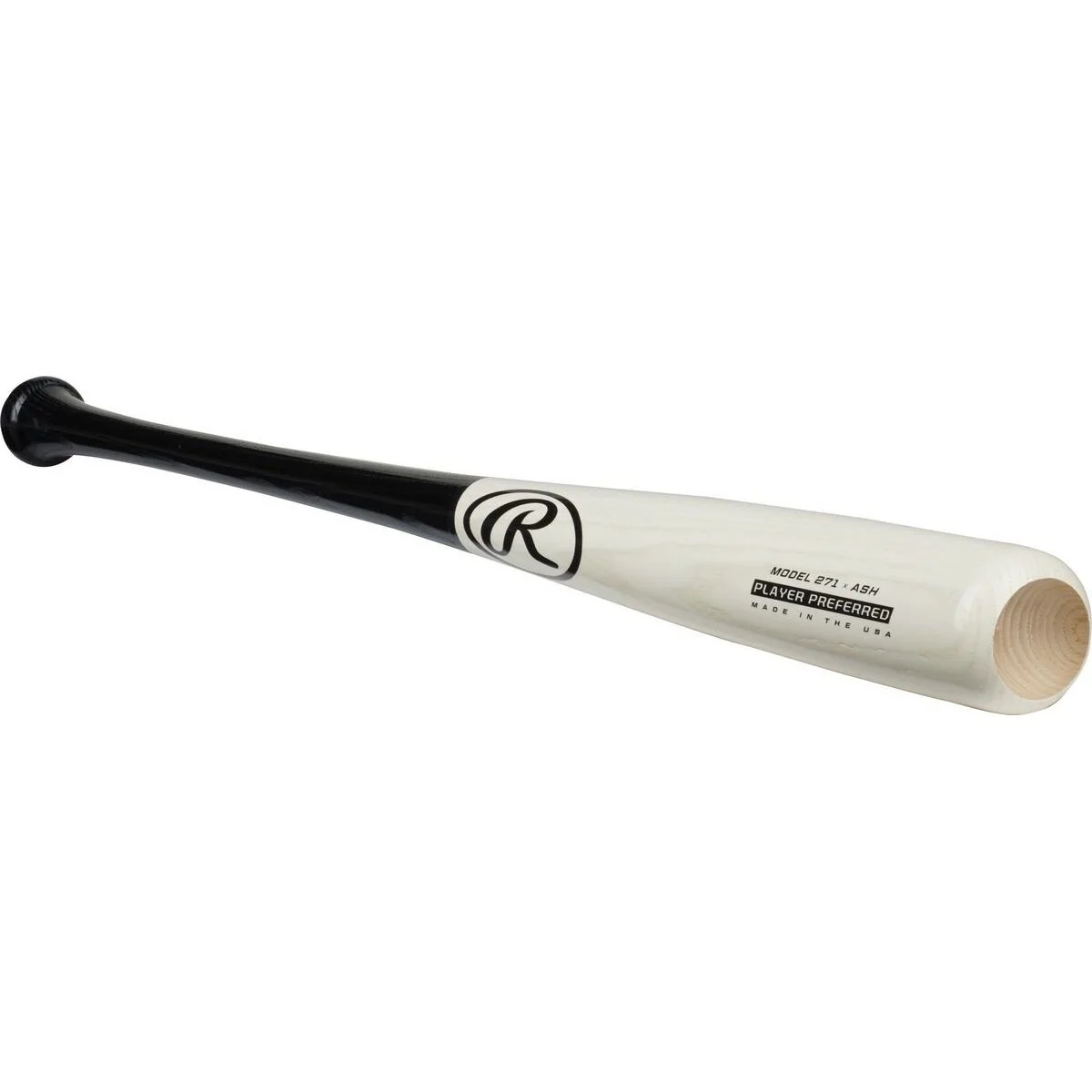 Rawlings 2021 Player Preferred 271 Wood Ash Bat - Black Natural