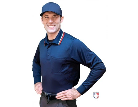 Smitty Umpire Smitty Long Sleeve Body Flex Umpire Shirt - Navy