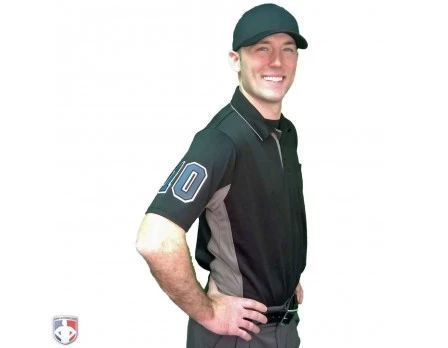 Smitty Umpire Smitty V2 Major League Replica Umpire Shirt - Black With Charcoal Grey - Image 6