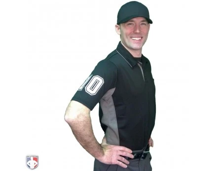 Smitty Umpire Smitty V2 Major League Replica Umpire Shirt - Black With Charcoal Grey - Image 7