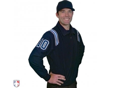 Smitty Umpire Smitty Traditional Half-Zip Umpire Jacket - Navy And Powder Blue - Image 3