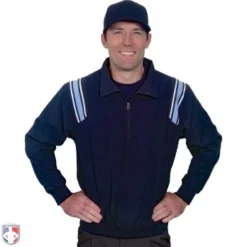 Smitty Umpire Smitty Traditional Half-Zip Umpire Jacket - Navy And Powder Blue
