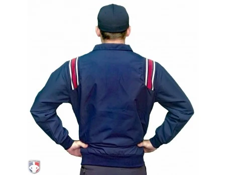 Smitty Umpire Smitty Traditional Half-Zip Umpire Jacket - Navy And Red - Image 2