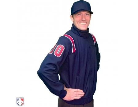 Smitty Umpire Smitty Major League Style Fleece Lined Umpire Jacket - Navy And Red - Image 3