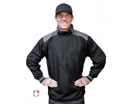 Smitty Umpire Smitty Major League Replica Convertible Umpire Jacket - Black With Charcoal Grey
