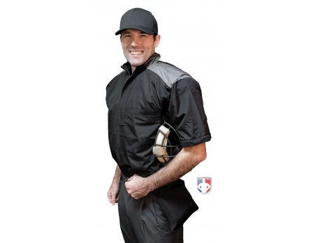 Smitty Umpire Smitty Major League Replica Convertible Umpire Jacket - Black With Charcoal Grey - Image 6