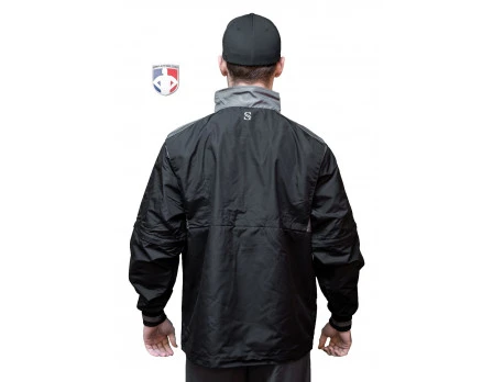 Smitty Umpire Smitty Major League Replica Convertible Umpire Jacket - Black With Charcoal Grey - Image 7