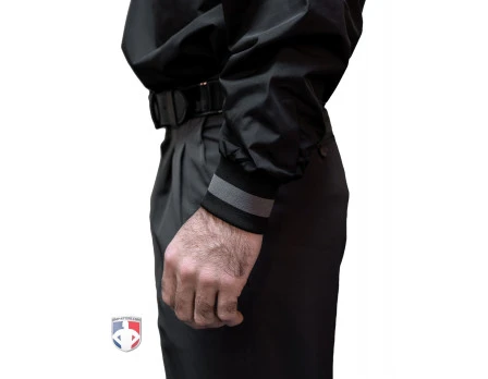 Smitty Umpire Smitty Major League Replica Convertible Umpire Jacket - Black With Charcoal Grey - Image 4