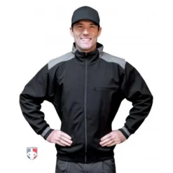 Smitty Umpire Smitty Major League Replica Thermal Umpire Jacket - Black With Charcoal Grey