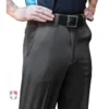 Smitty Umpire Smitty Performance Poly Spandex Charcoal Grey Flat Front Umpire Base Pants With Expander Waistband