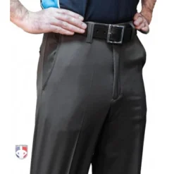 Smitty Umpire Smitty Performance Poly Spandex Charcoal Grey Flat Front Umpire Combo Pants With Expander Waistband
