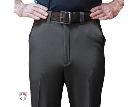 Smitty Umpire Smitty Performance Poly Spandex Charcoal Grey Flat Front Umpire Combo Pants With Expander Waistband - Image 2