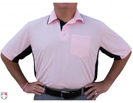 Smitty Umpire Smitty Major League Replica Umpire Shirt - Pink With Black - Image 2