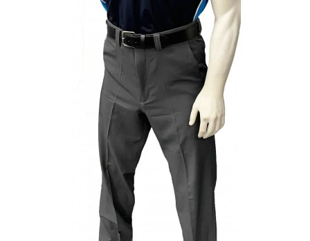 Smitty Umpire Smitty Performance Poly Spandex Charcoal Grey Flat Front Umpire Combo Pants With Expander Waistband - Image 6