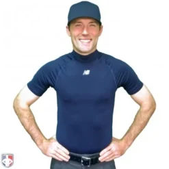 New Balance Referee And Umpire Shoes New Balance Challenger Mock Neck Short Sleeve Compression Shirt - Navy