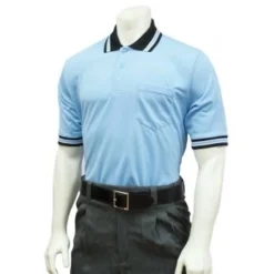 Smitty Umpire Smitty Pro Knit Umpire Shirt - Powder Blue With Black Collar