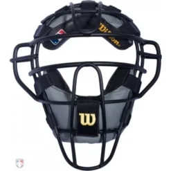 Wilson Umpire Gear Wilson MLB Black Dyna-Lite Aluminum Umpire Mask With Black And Grey Wrap Around